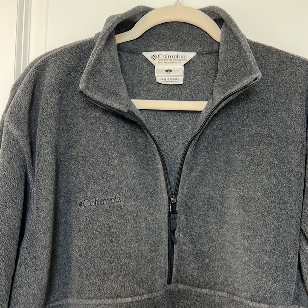 Columbia Sport Charcoal Heather Half-Zip Polar Fleece Jacket Pullover Size Large - Picture 5 of 10